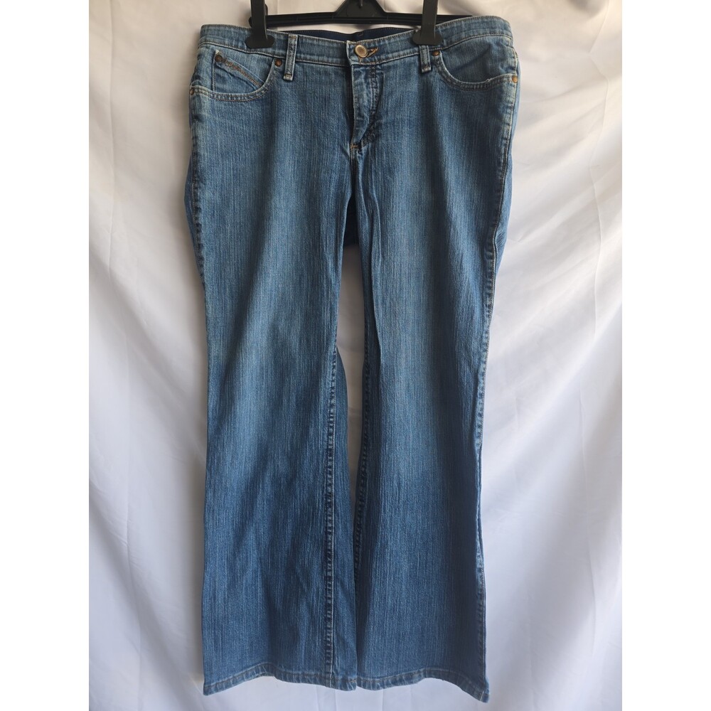 Wrangler Cowgirl Boot Cut Ultimate Riding Shiloh Denim Blue Jeans, Women's 13/14